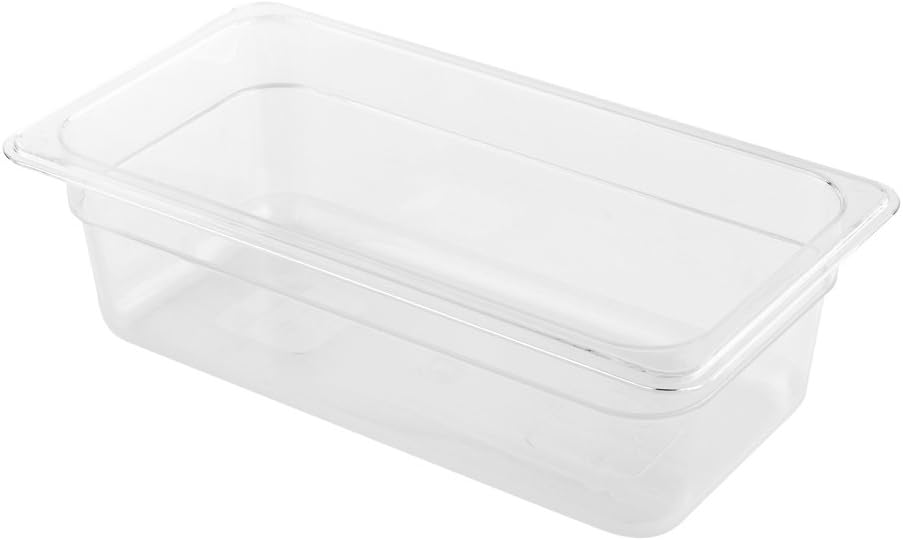 Restaurantware-2.5 Inch Deep Food Pans, 1 1/6 Size Commercial Food Storage Container - Freezable, Break-Resistant, Clear Plastic Cold Pans, Dishwashable, For Kitchens, Restaurants, Or Cafeterias
