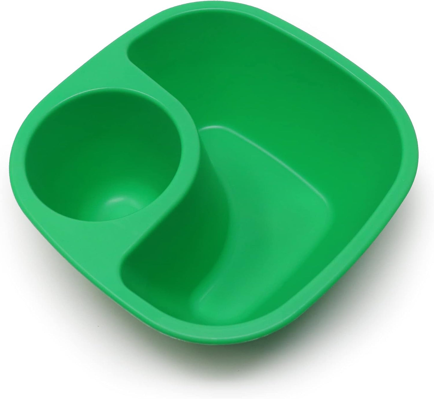 Rolling Sands Reusable Snack and Dip Bowls, 5 Pack, USA Made, Dishwasher and Microwave Safe Personal Size Plastic Divider Bowls, BPA-Free, Two Compartments to Hold Dips, Snacks and Treats