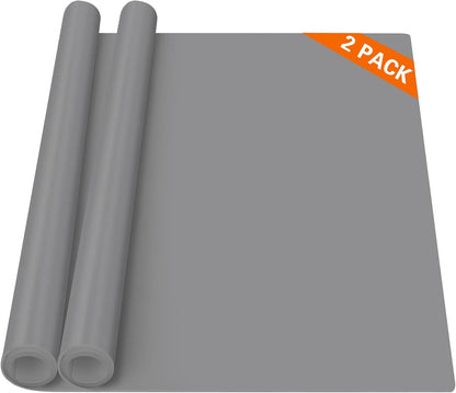 2MM Extra Thick Silicone Kitchen Counter Mat, 47.2" x 23.6" Non-Slip Heat Resistant Countertop Protector, Extra Large Craft and Kitchen Mat, 2-Pack, Deep Blue