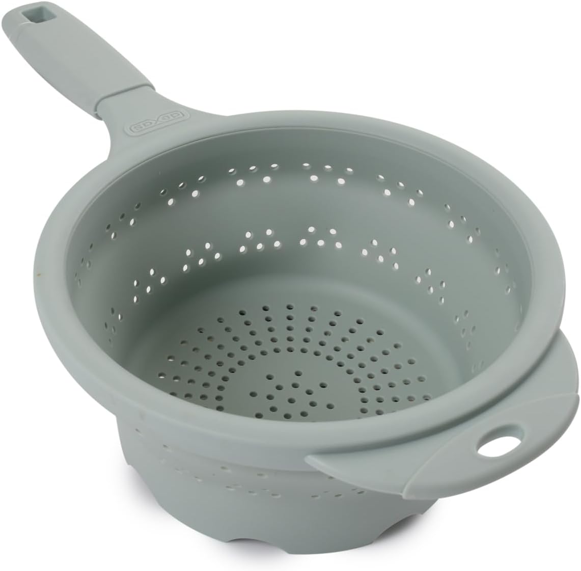 Dexas 10" Collapsible Silicone Colander in Cream, Kitchen Strainer with Handles, 15.1 Cup Capacity | BPA-Free, Heat-Resistant, Space-Saving Kitchen Tool