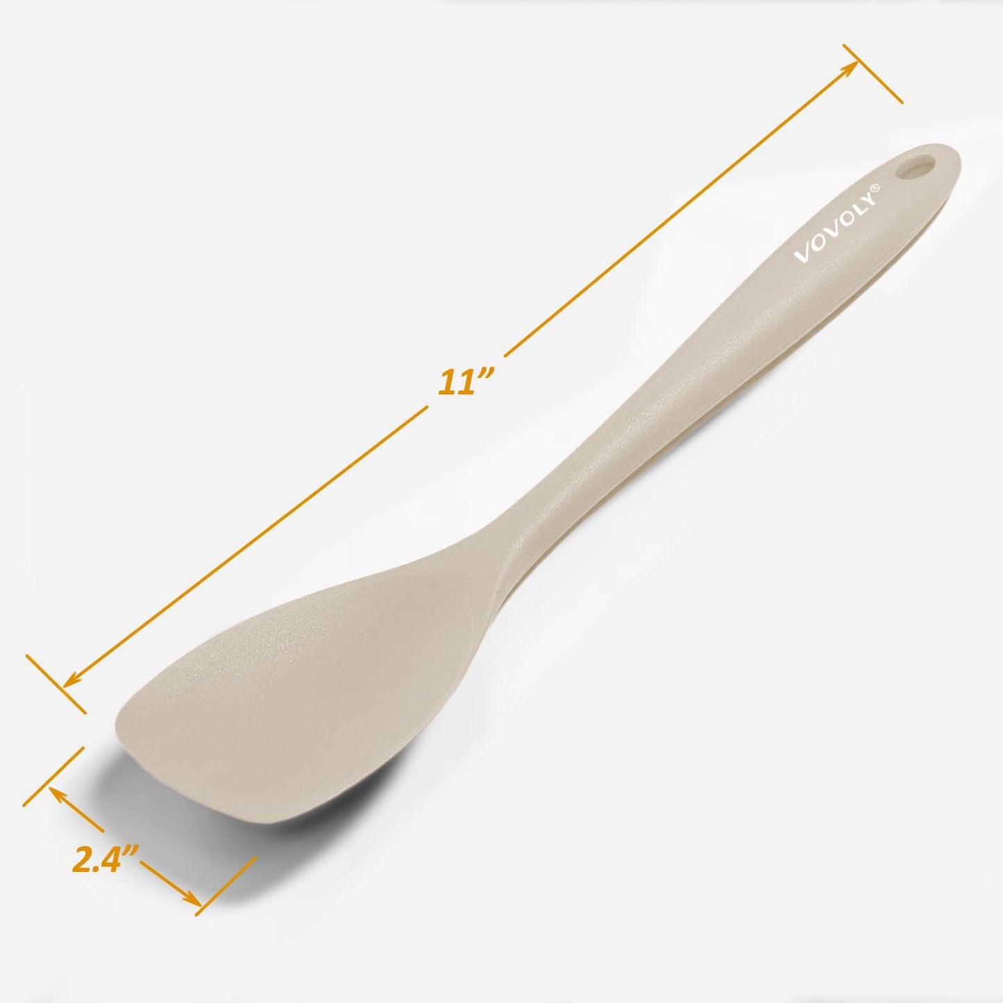 Upgrade Silicone Spatula Spoon Set,VOVOLY Heat Resistant Rubber Spoonula, Seamless Non-Stick Flexible Scrapers for Baking Mixing Tool,3 Pack,