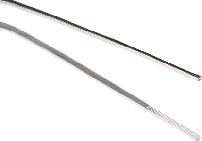 Mercer Culinary 18-8 Stainless Steel Chef Plating Tongs, Offset Tip, 6-1/2 Inch