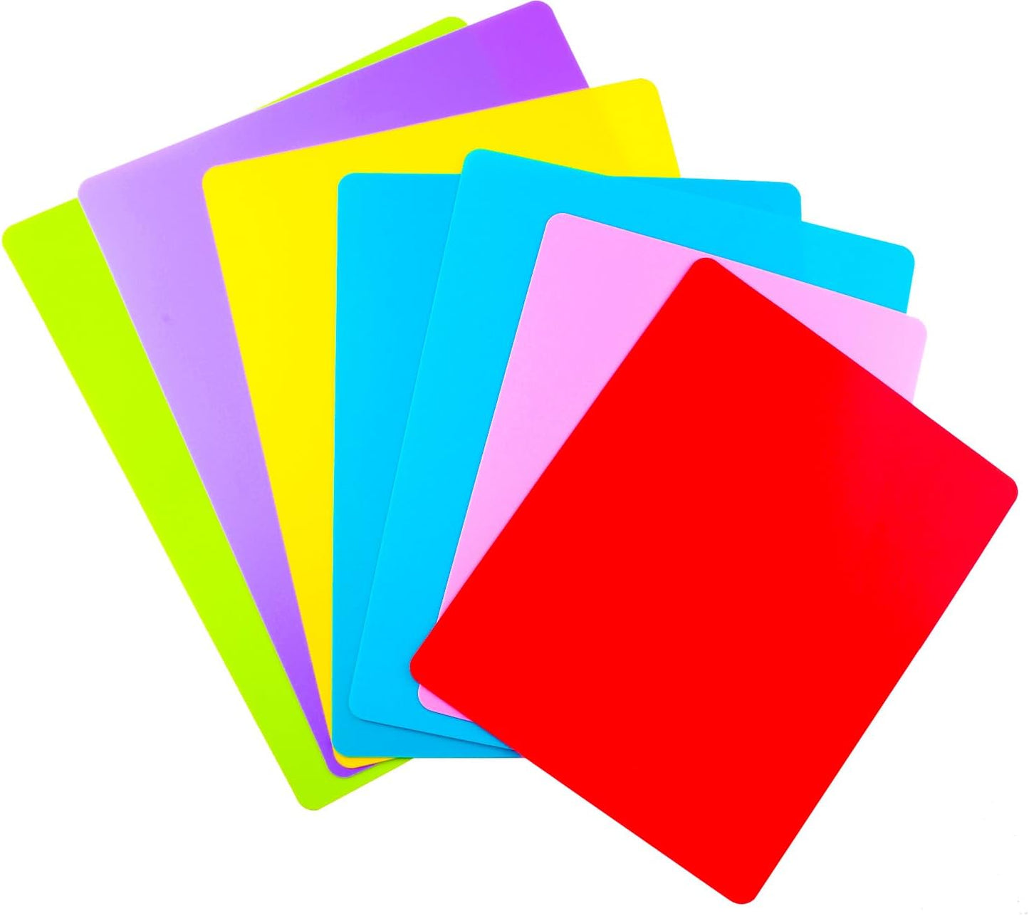 Flexible Cutting Board mats, Plastic Cutting Boards for Kitchen Cooking, Cutting board sheets for Meat and Vegetables, Dishwasher Safe Set of 4Pcs
