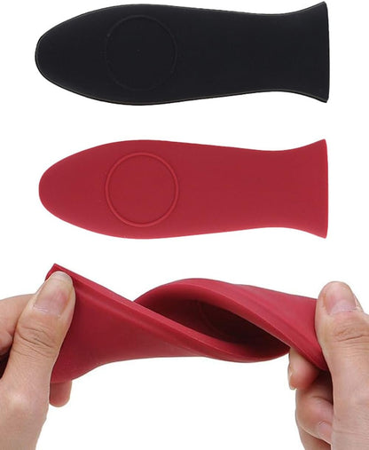 4PCS Silicone Pot Handle Cover，cast Iron Handle Covers，Lodge Silicone Handle for cast Iron Skillet
