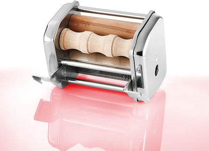 Pasta Maker Machine by Imperia- Heavy Duty Steel Construction w Easy Lock Dial and Wood Grip Handle- Model 190
