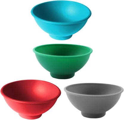 4 Pcs Mini Silicone Condiment Bowls Small Seasoning Dishes Sauce Bowls for Serving Cooking and Meal Prep