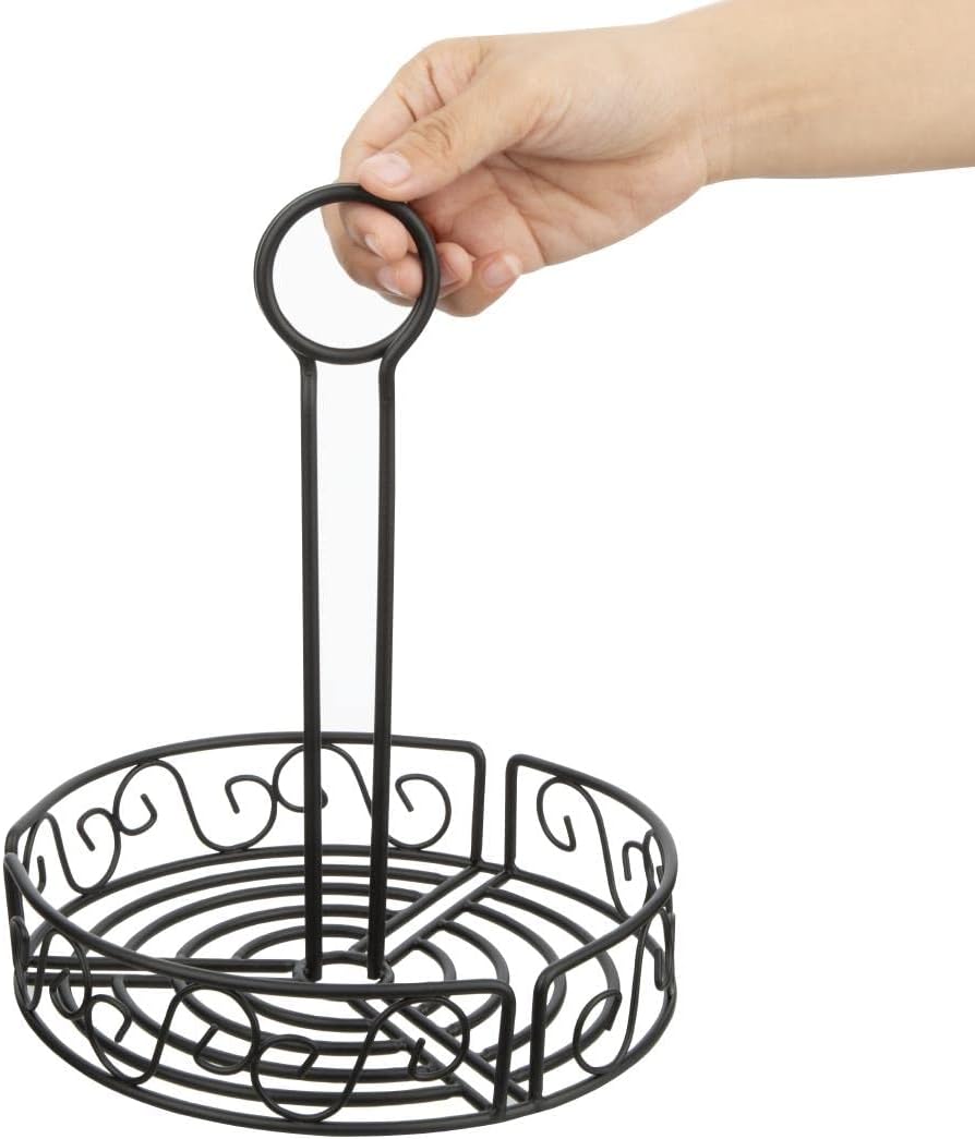 Olympia Wire Condiment Holder Black 235X195mm Caddy Rack for Better Experience