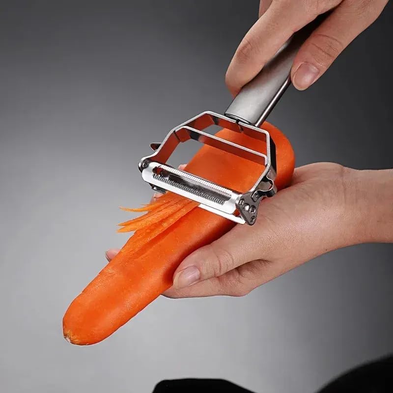 Multifunctional Peeler- Stainless Steel, Fruit & Vegetable Peeler, Cheese Slicer, Julienne Slicer/Shredder