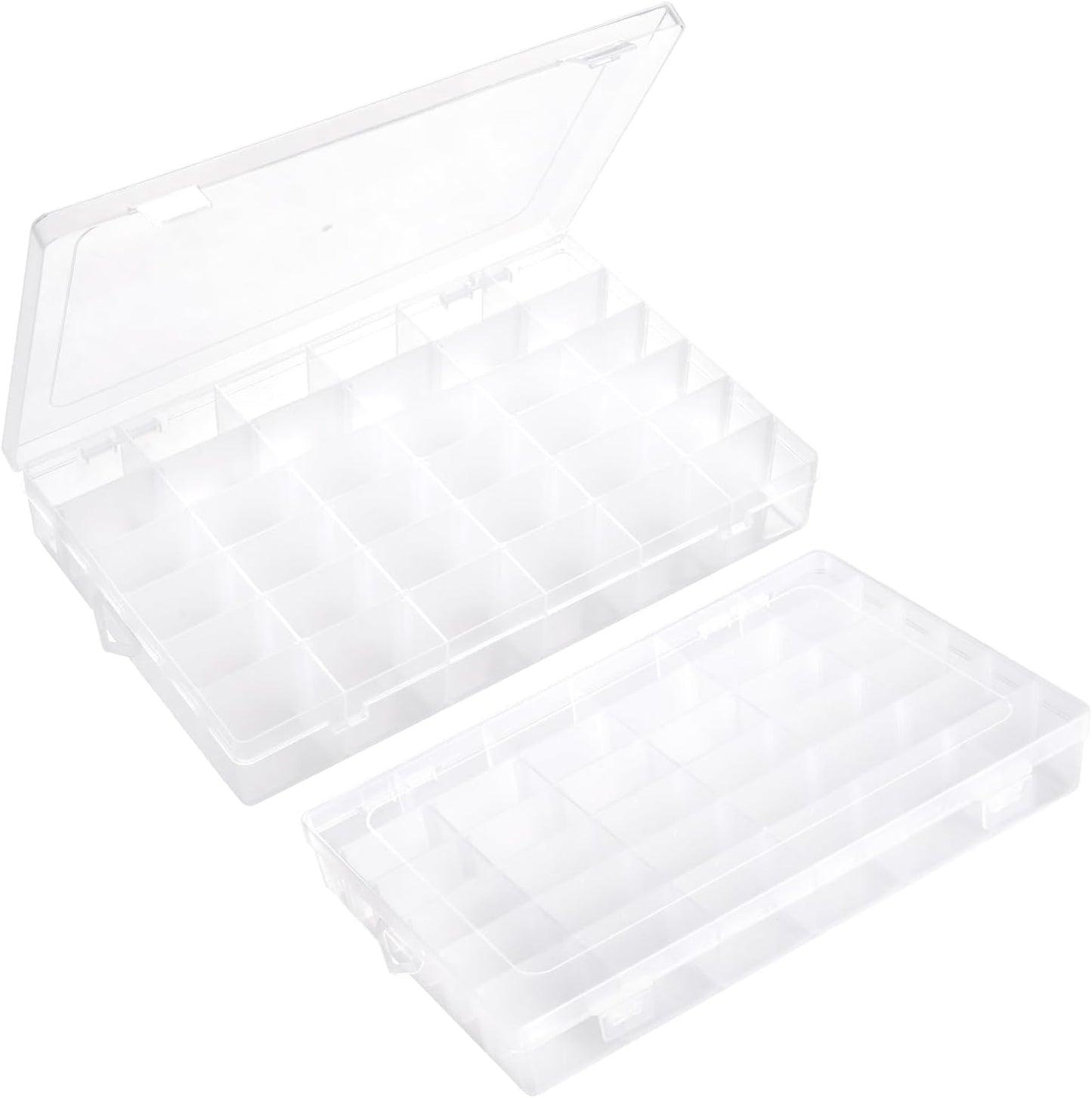 Clear Visible Plastic Storage Box with Removable Dividers, 36 Grids, Suitable for Jewelry, Screws Hardware Accessories Organizer, Crafts, Fishing Tackle