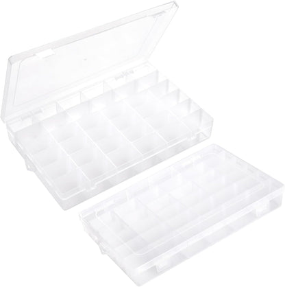 Clear Visible Plastic Storage Box with Removable Dividers, 36 Grids, Suitable for Jewelry, Screws Hardware Accessories Organizer, Crafts, Fishing Tackle