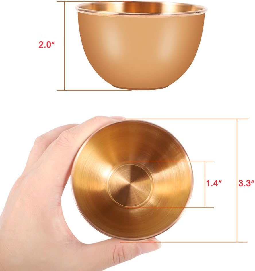 10 Pack 3.3inch Stainless Steel Sauce Dishes Mini Individual Saucers Bowl Round Seasoning Dishes Sushi Dipping Bowl Appetizer Plates, Sliver