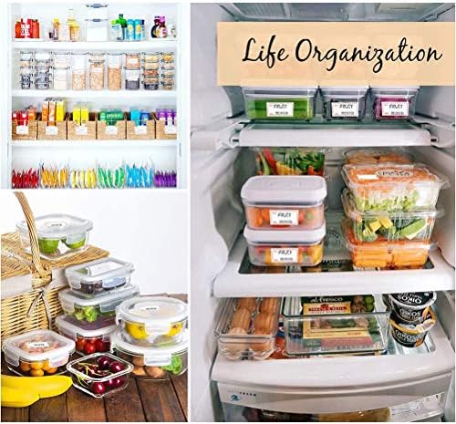 Freezer Food Labels Self-60 Pack Date Stickers for Food Storage, Dishwasher Safe, Meal Prep Organization, Reusable Freezer Safe Stickers for Containers & Bags