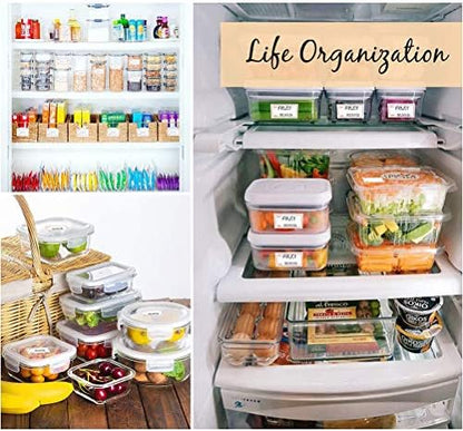 Freezer Food Labels Self-60 Pack Date Stickers for Food Storage, Dishwasher Safe, Meal Prep Organization, Reusable Freezer Safe Stickers for Containers & Bags