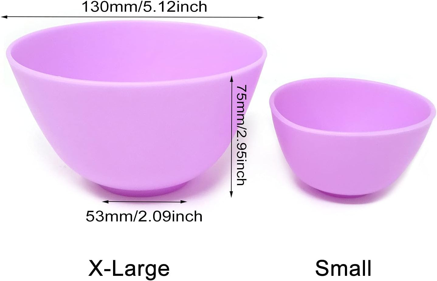 Honbay 5PCS Silicone Mixing Bowls Prep and Serve Bowls for Mixing Facial Mask or Holding Ingredient (8.5��5CM)