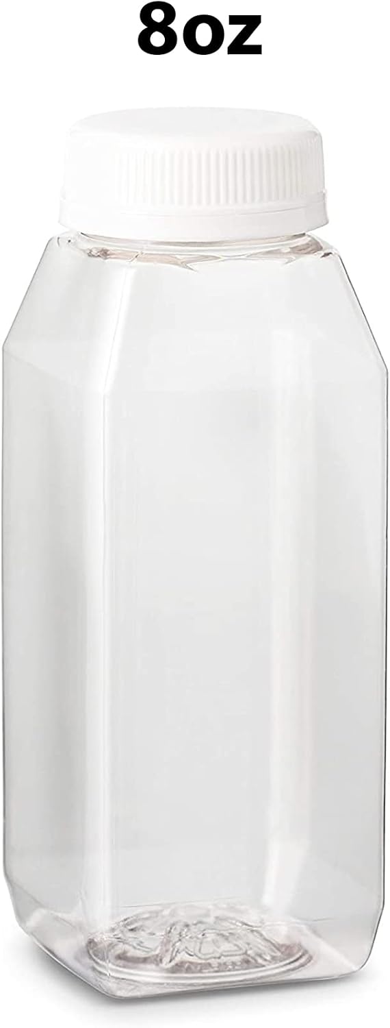 MT Products PET Plastic Juice Bottles 16 oz. - Clear Take-Out Containers (Pack of 12) - Made in USA