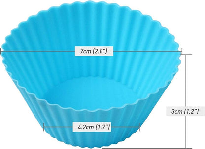 Newk Reusable Silicone Baking Cups, 48 Packs Nonstick Food Grade Silicone Cupcake Liners, Muffins Cup Molds - 8 Colors