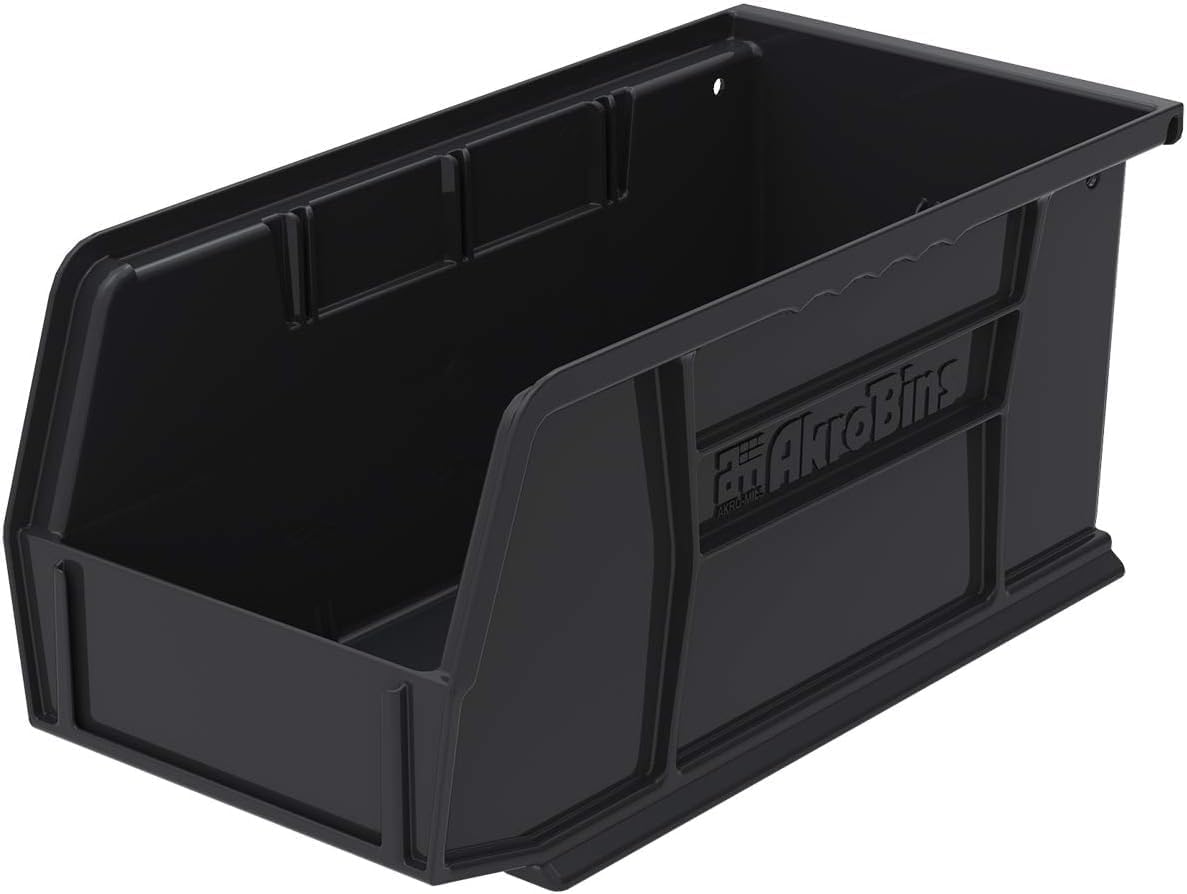 Akro-Mils 30230 AkroBins Plastic Storage Bins, Space-Saving Stackable Bins for Garage, Pantry, Craft Organization, 10.5 "L x 5.5 "W x 5"H, Blue, 12-Pack
