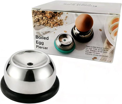 Stainless Steel Egg Piercer - Egg Opener for Hard Boiled Eggs, Egg Poker with Sharp Pin & Anti-Slip Base, Perfect Hard Boiled Egg Peeler Tool, Easy Peel Kitchen Gadget Gift (Blue(simple))