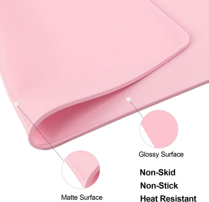 Extra Large Silicone Mat, 31.5x23.6 Inch Heat Resistant Mat for Kitchen Counter, Non Stick Silicone Baking Mat for Dough and Pastry, Thick Silicone placement Countertop Protector, Black countertop mat