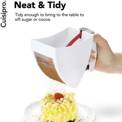 Cuisipro Scoop and Sift Flour Sifter, White, 3 cups, Medium