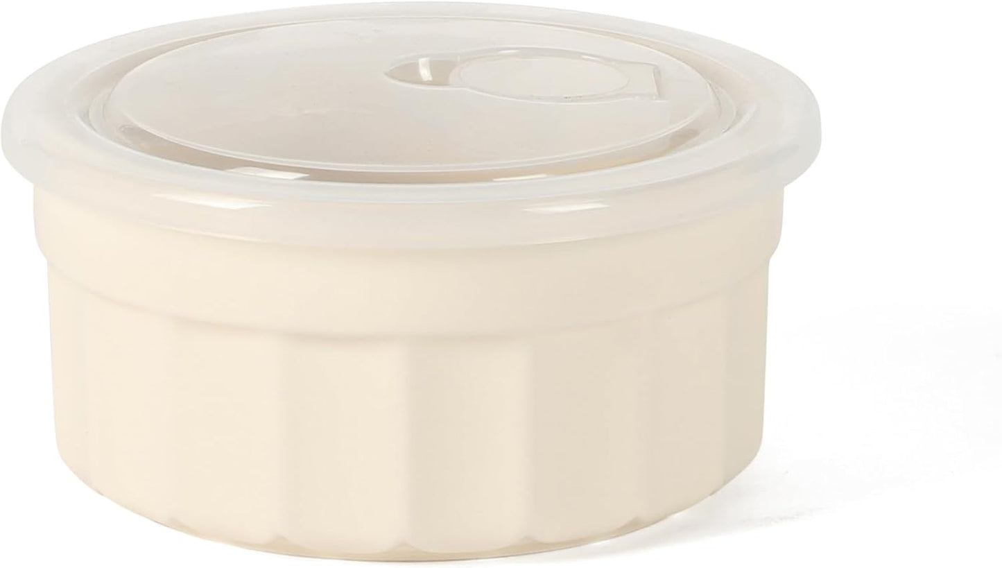Martha Stewart Shadowbrook 5-Piece Borosilicate Glass Storage Container Set – Airtight Locking Lids, 21.6 oz Meal Prep, Leftover & Lunch Containers, Microwave, Oven & Dishwasher Safe