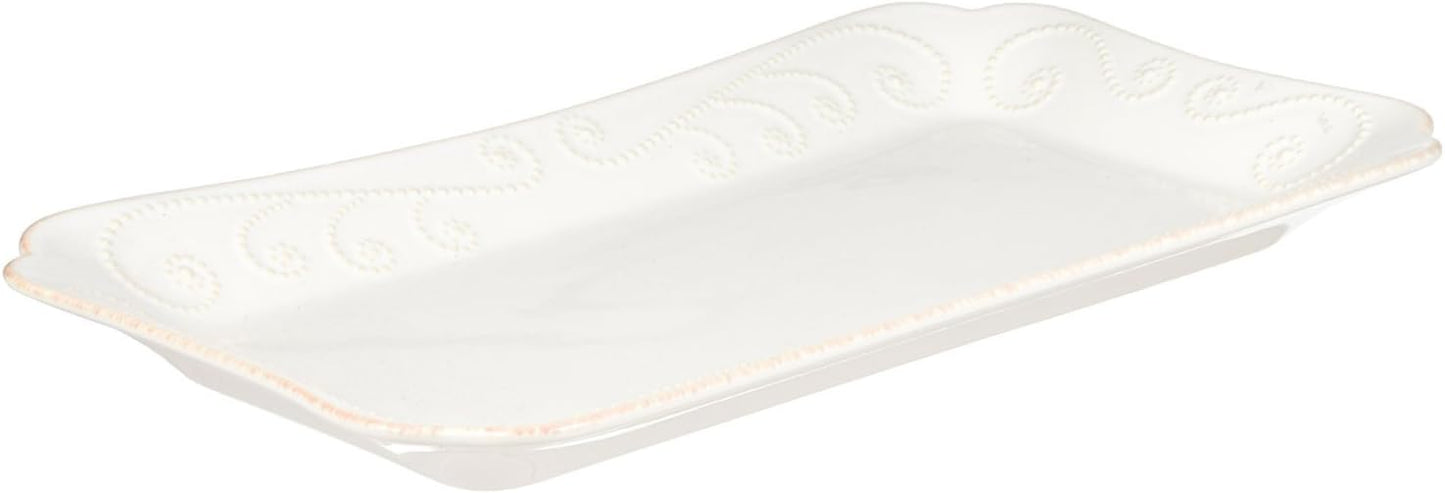Lenox French Perle Chip and Dip Tray, White -