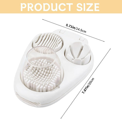 3 in 1 Boiled Egg Slicer, Manual Egg Slicer for Hard Boiled Eggs