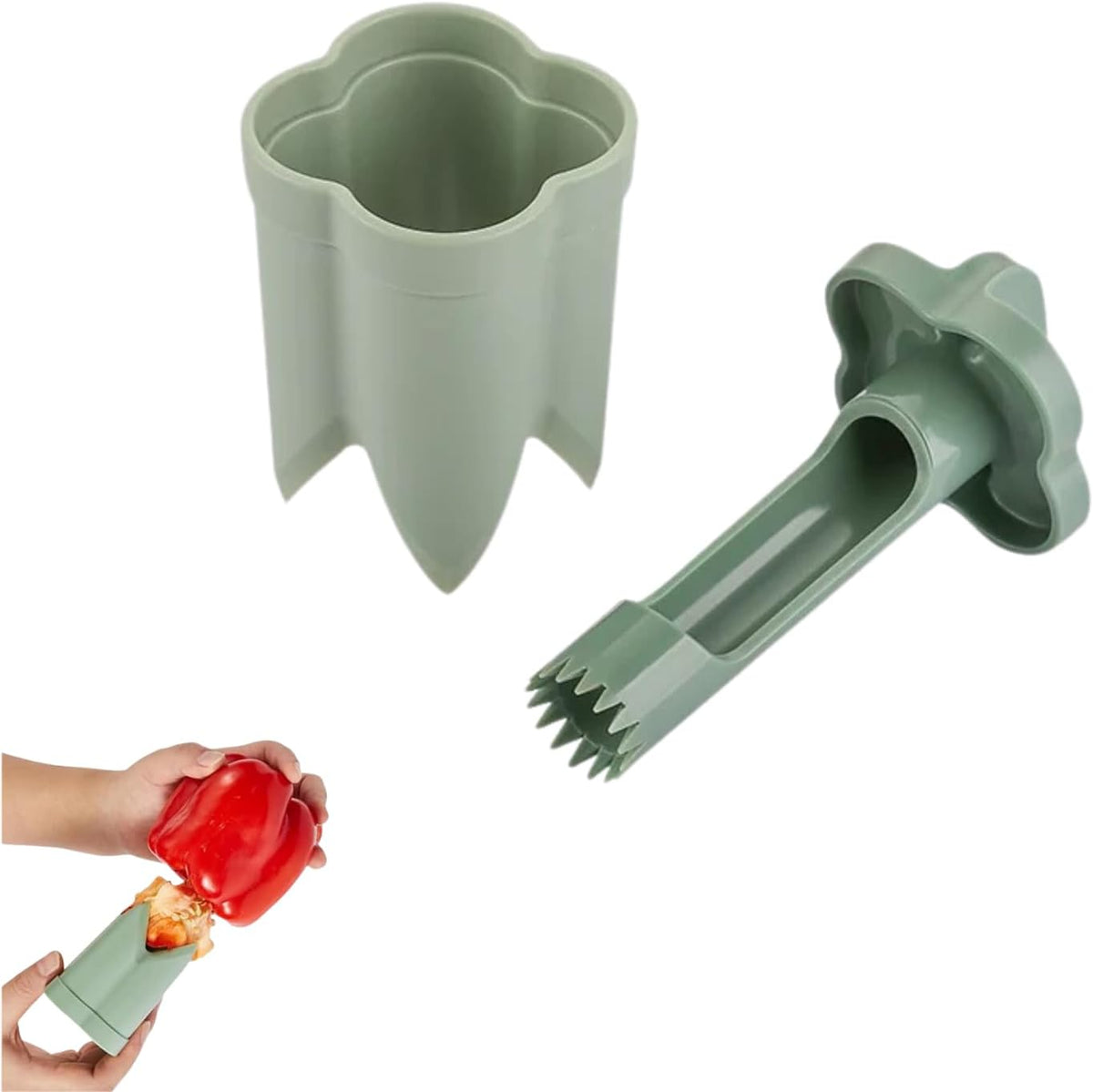2 in 1 Bell Pepper Seed Remover & Corer Tool