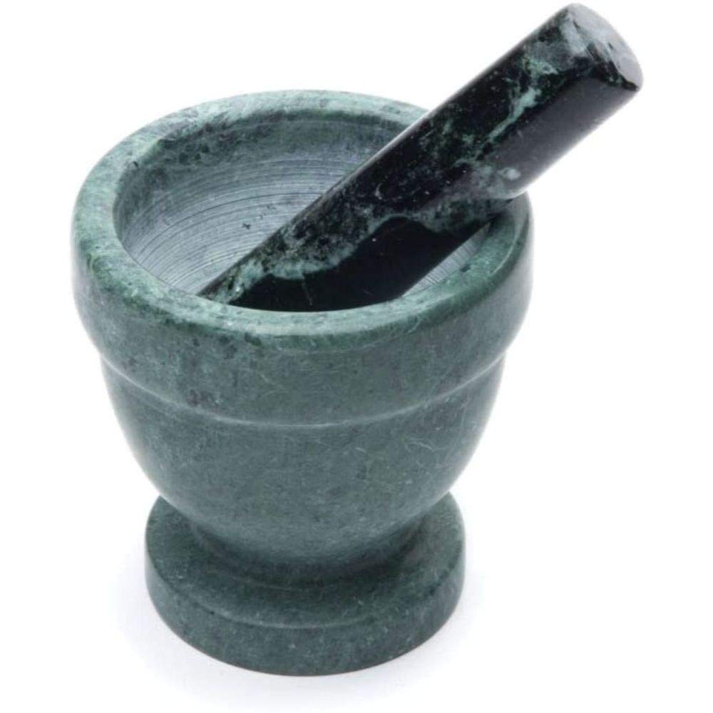 Fox Run Marble Mortar and Pestle Set, White, Small 4" Pestle and Mortar