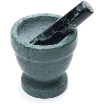 Fox Run Marble Mortar and Pestle Set, White, Small 4" Pestle and Mortar