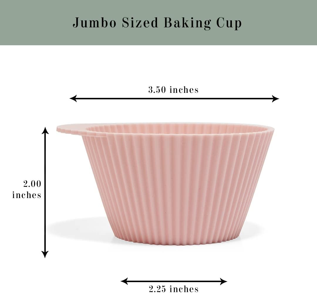 The Silicone Kitchen Reusable Silicone Baking Cups Silicone Muffin Liners for Cupcakes, BPA Free, Mini, 24 Pack, Pink Gray Blue