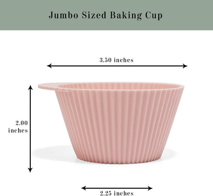 The Silicone Kitchen Reusable Silicone Baking Cups Silicone Muffin Liners for Cupcakes, BPA Free, Mini, 24 Pack, Pink Gray Blue