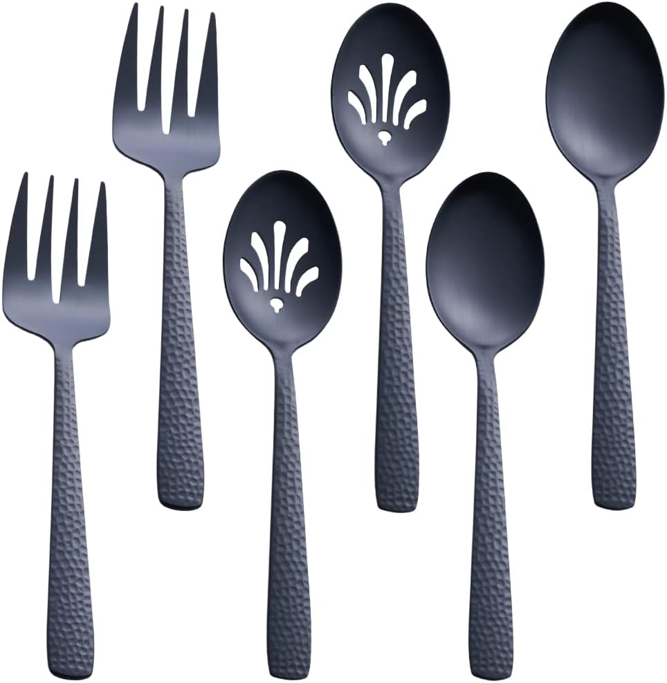Matte Black Cake Pie Server Set