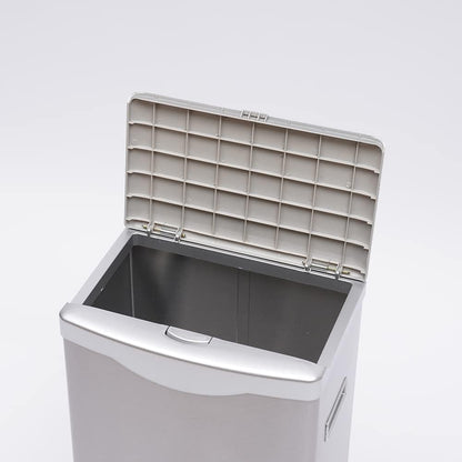 Auto Rice Dispenser Container, Stainless Steel Rice Dispenser, 15kg/33lb Large Capacity Automatic Rice Storage Container Kitchen Rice Dispenser Countertop, Silver