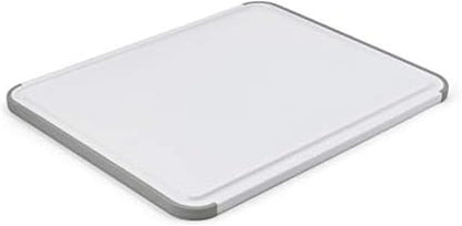 KitchenAid Classic Plastic Cutting Board with Perimeter Trench and Non Slip Edges, Dishwasher Safe, 12 inch x 18 inch, Gray