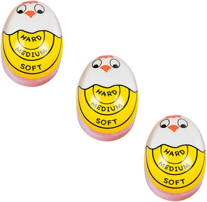 Egg Boiling Timer 3-Pack – Color-Changing in-Water Indicator for Soft, Medium & Hard Eggs