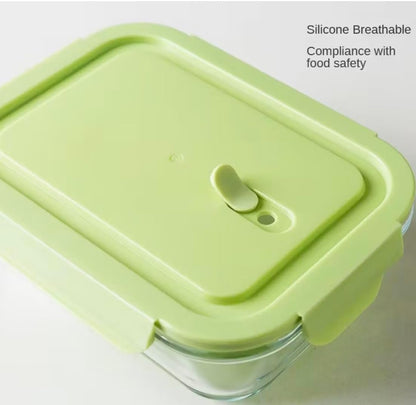 Glass Food Storage Container Set, 3 Piece, Rectangular with White Lids, 13.9oz/23.6oz/35.1oz Capacity, Stackable Meal Prep Containers