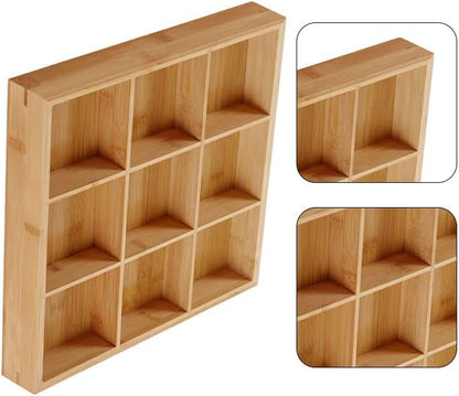 Divided Wooden Tray,Veggie Tray Serving Tray Divided Platter Wooden Food Server Multi Compartments Serving Tray for Hot Pot Restaurants Sushi Plate (6 Compartments)