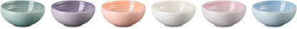 Le Creuset Stoneware Set Of 6 Vancouver Pinch Bowls, Pastel Multi Color