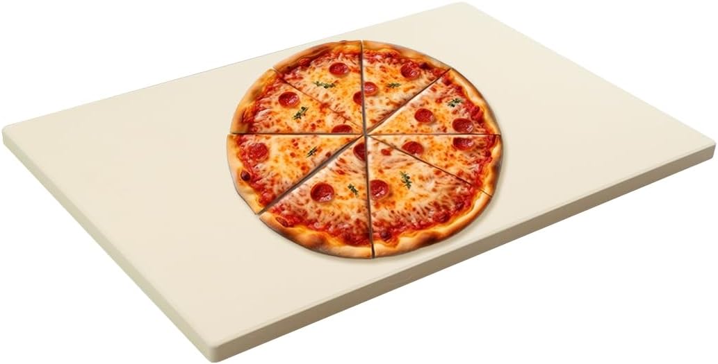 Extra Large 24 x 17 3/4 Inch Rectangular Pizza Stone for Oven and Grill