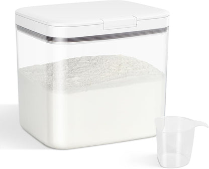 TBMAXS Versatile Storage Container Bin with Pop-up Lid & Scoop, Rice Flour Container Dog Cat Food Storage Container, Laundry Room Organization Household Essentials Kitchen Pantry Organizers