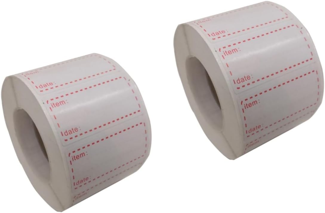 STOBOK 3rolls Eco-Friendly Kitchen Food Date Stickers Non-Toxic Labels for Containers Pantry Expiration Dates