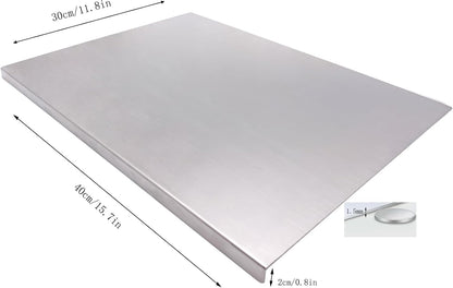 BILLAMB Stainless Steel Cutting Boards for The Kitchen, Suitable for Meat, Fruits, Vegetables, Bread, and Baking Large-sized Cutting Boards (90 x 58cm/35.5 x 22.8 in)