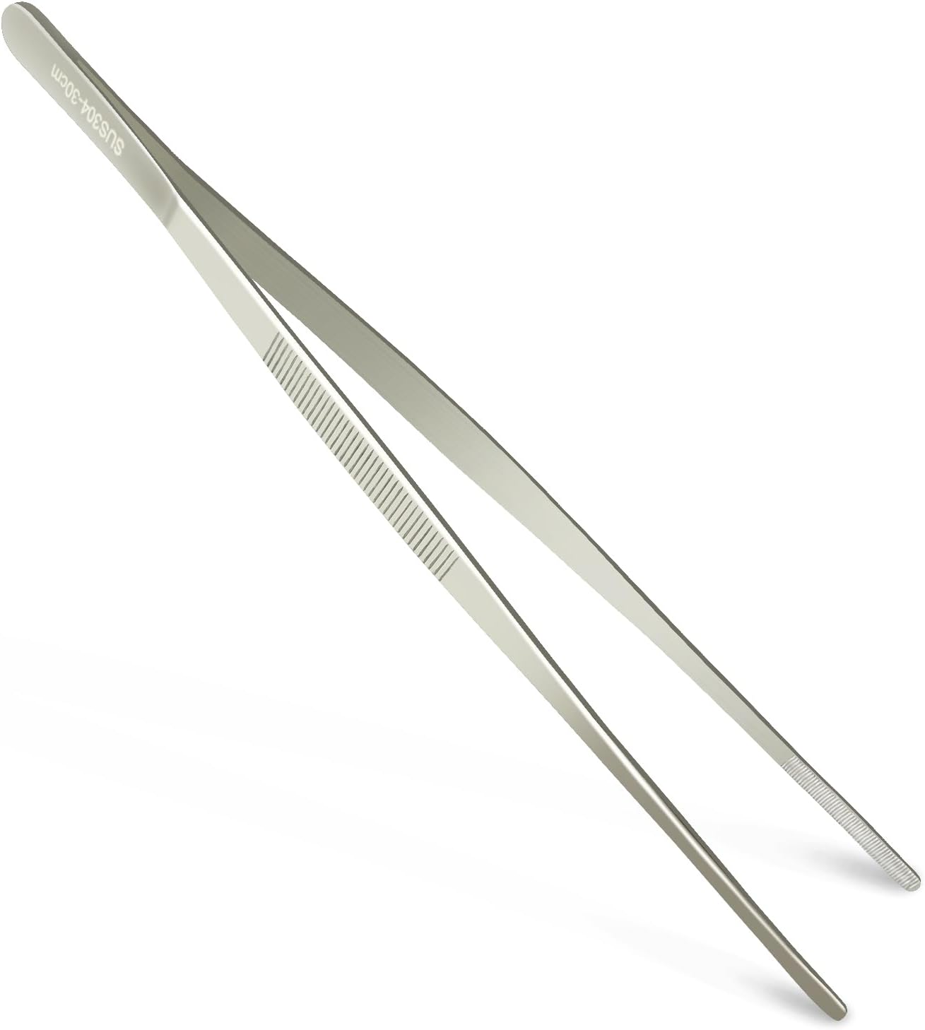 Kitchen Tweezer Tongs 304 Stainless Steel Cooking Tweezers Food Tongs, Culinary Chef Tweezers Pasta Tongs, 12 Inch