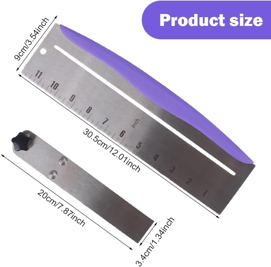 12 Inch Stainless Steel Cake Scraper, Cake Scraper Smoother Leveler