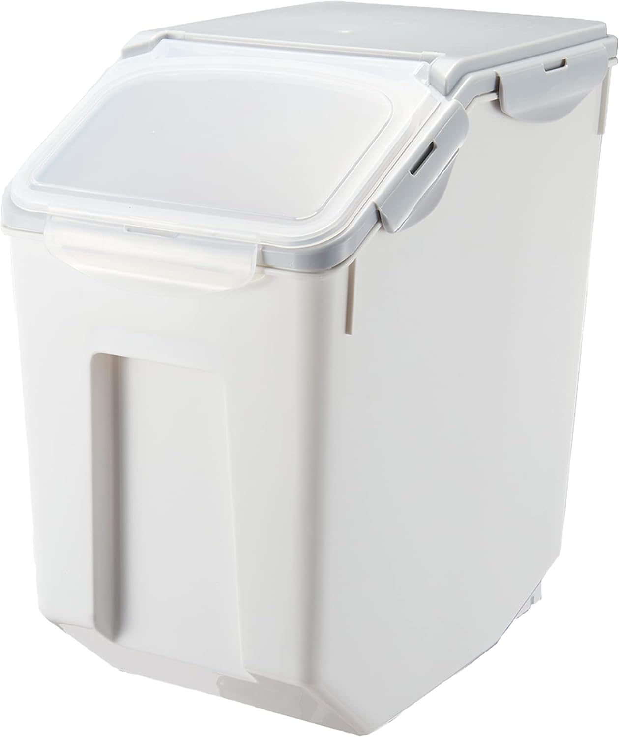 HANAMYA 10 Liter / 20 lbs Rice Storage Container with Measuring Cup, BPA free, For Rice | Grain | Pet Food | Flour, 2 counts, Clear