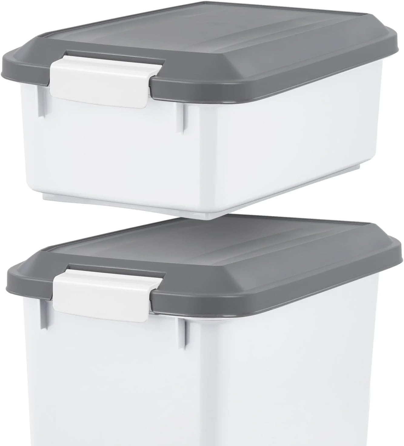 Airtight Pet Food Storage Container with Wheels and Scoop, Moisture-Proof Dog Cat Food Bin, Easy-Moving Kitchen Pantry Organizer (30 lb)