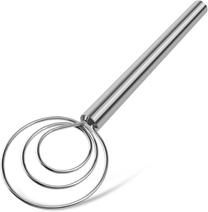 TEEVEA Danish Dough Whisk, Stainless Steel for Sourdough Bread