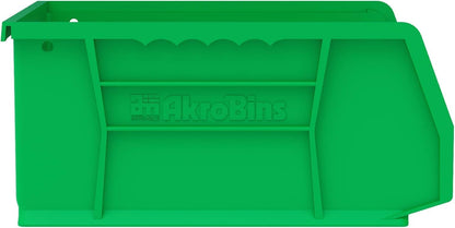 Akro-Mils 30235 AkroBins Plastic Storage Bins, Space-Saving Stackable Bins for Garage, Pantry, Craft Organization, 11" x 11" x 5", Clear, 6-Pack