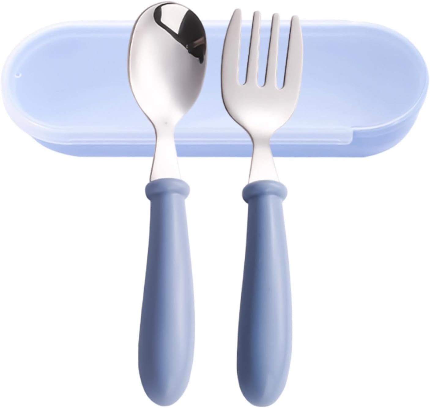 Kids Utensils,Dishwasher Safe Fork Spoon with Case - Stainless Steel Kids Silverware Set,for Home School Lunch Travel Dining Outdoor Eating Feeding Daycare Kitchen Camping Picnic